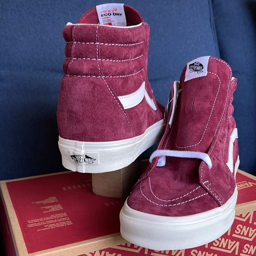 Vans Sk8-Hi Pig Suede Pomegranate / Snow White WMNS - Picture 10 of 16